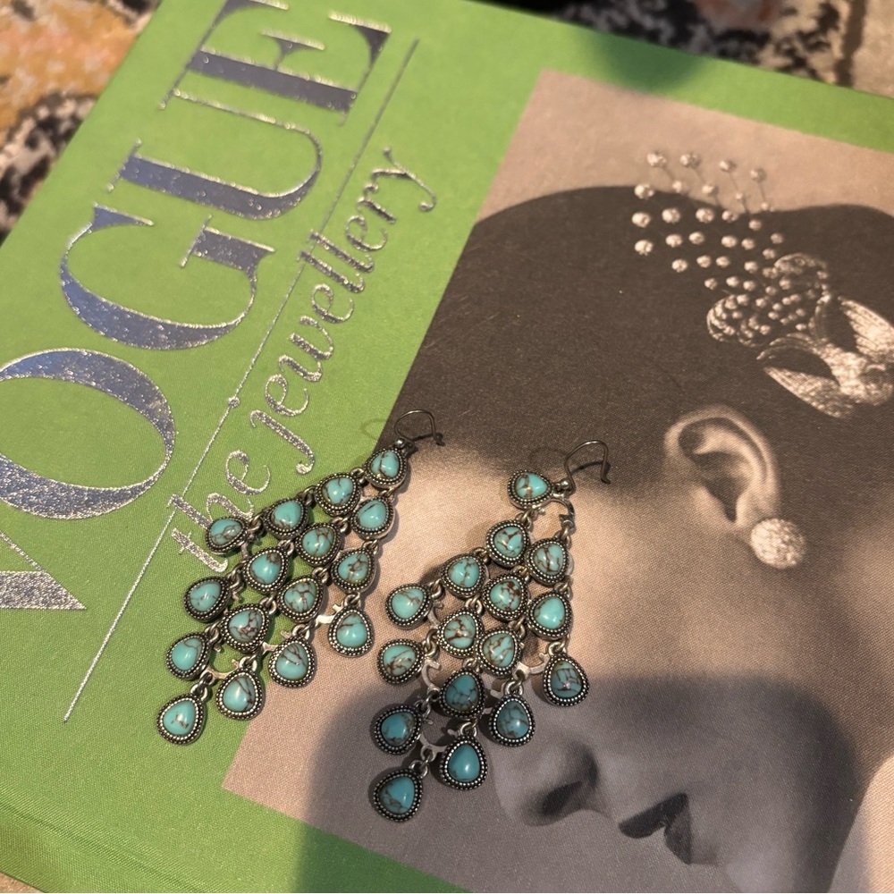 Lucky brand Turquoise Chandelier Earrings
